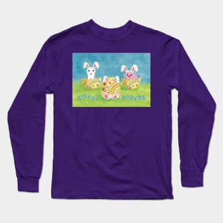 Hoppy Easter - Cute Easter Eggs Long Sleeve T-Shirt